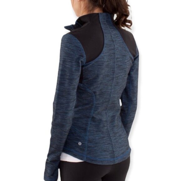 Lululemon Forme Jacket Slub Denim Limitless Blue 8 - Picture 2 of 15